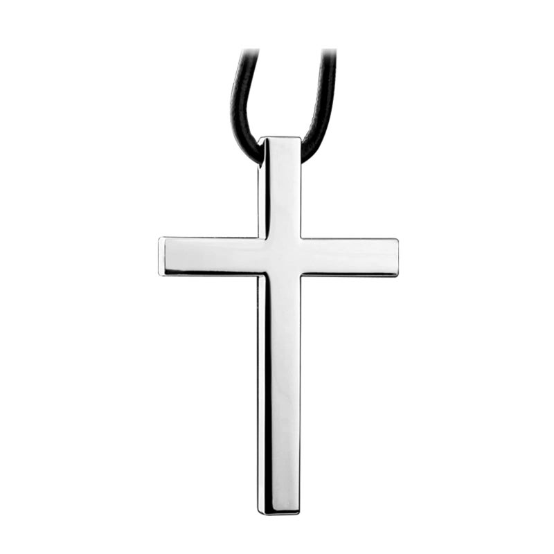 Fsforcar Cross Hanging Ornaments for Car Rear View Mirror  Cross Metal Car Charm  Pendant Decoration for Car  Truck  Home Decor (Sliver) - Image 1